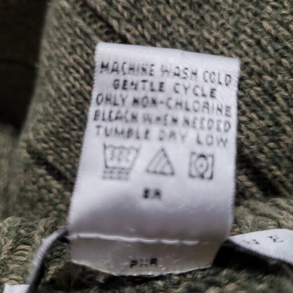 Geoffrey Beene Sage Gray Green Ribbed Cotton Crewneck Sweater XL Men Old Money - Picture 8 of 8